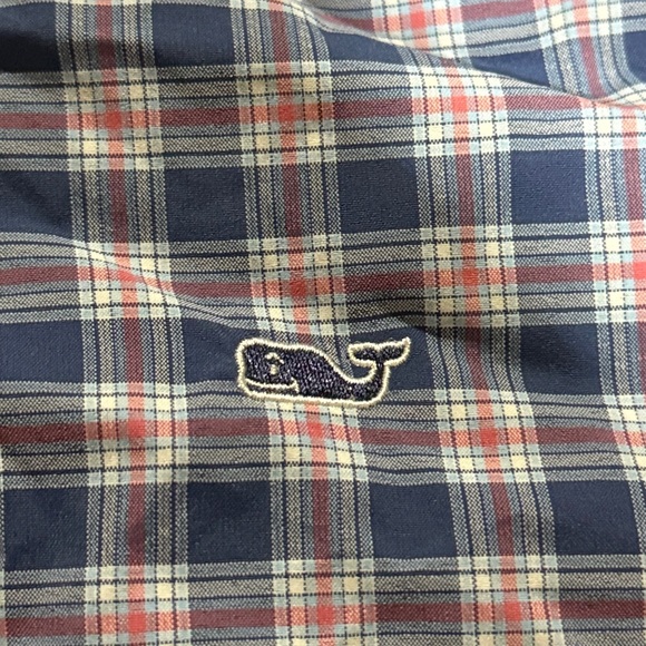 Vineyard Vines Blue and White Kids Plaid Shirt - Picture 3 of 4